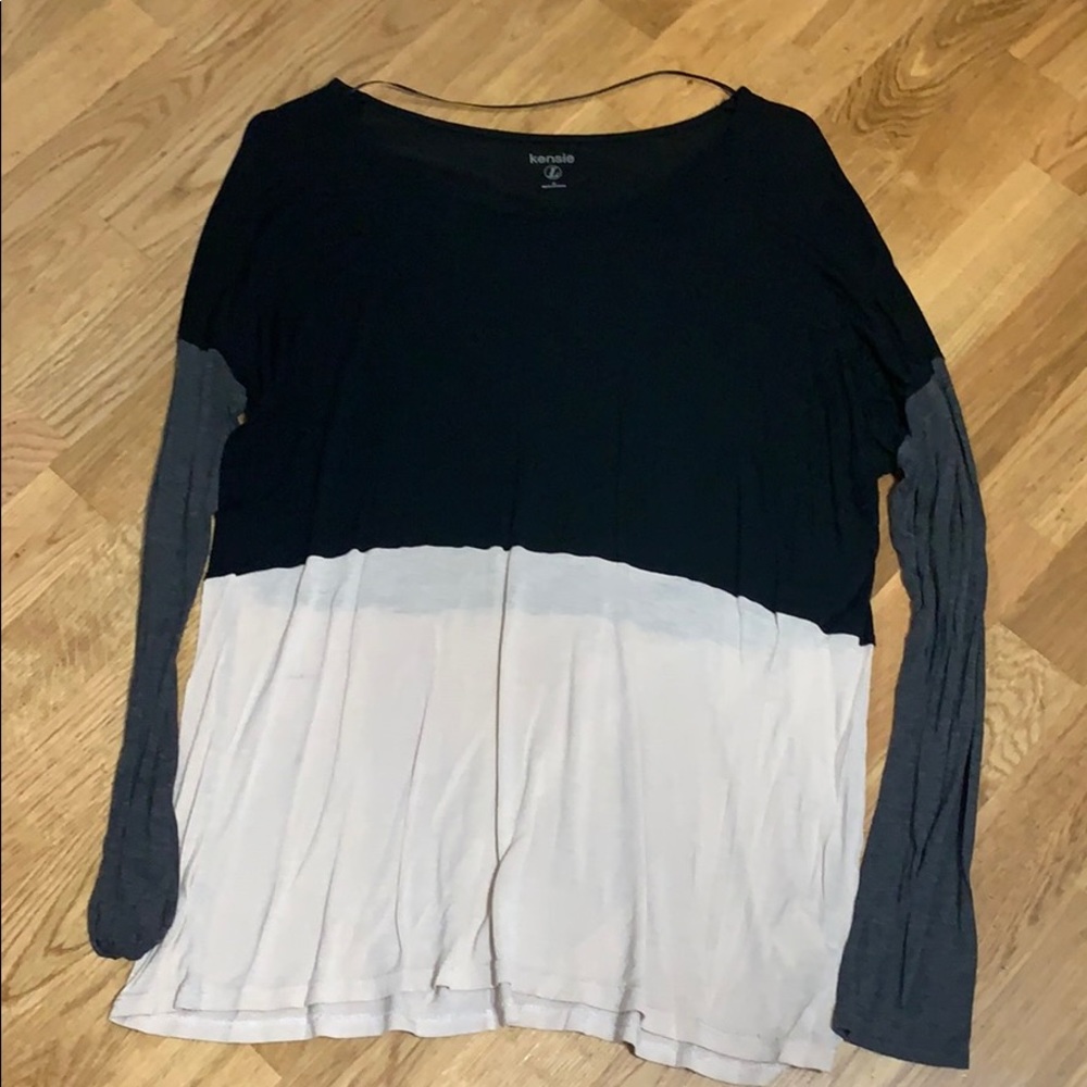 Black/Grey/Tan long sleeve
